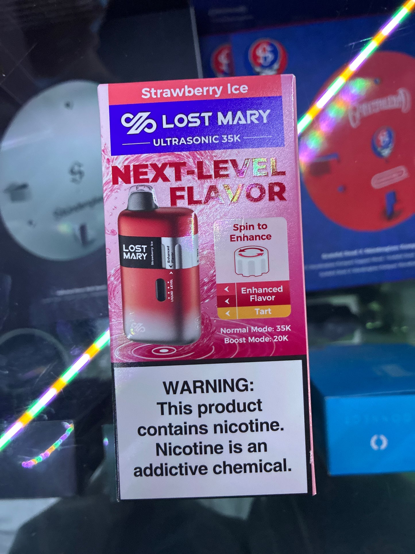 Lost Mary ultrasonic 35k next level flavor strawberry ice
