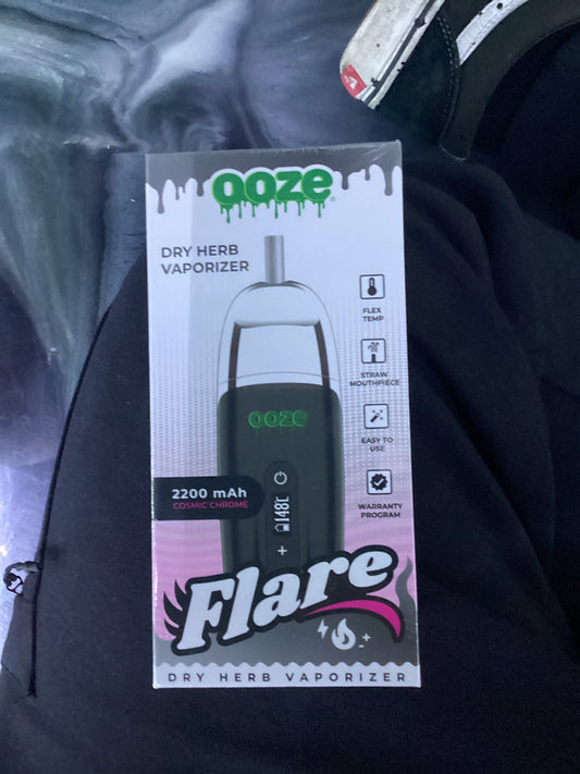 Ooze flare dry herb, vaporizer, cosmic chrome