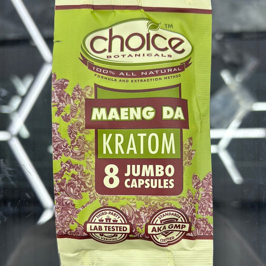 Choice maeng da kratom 8 jumbo capsules