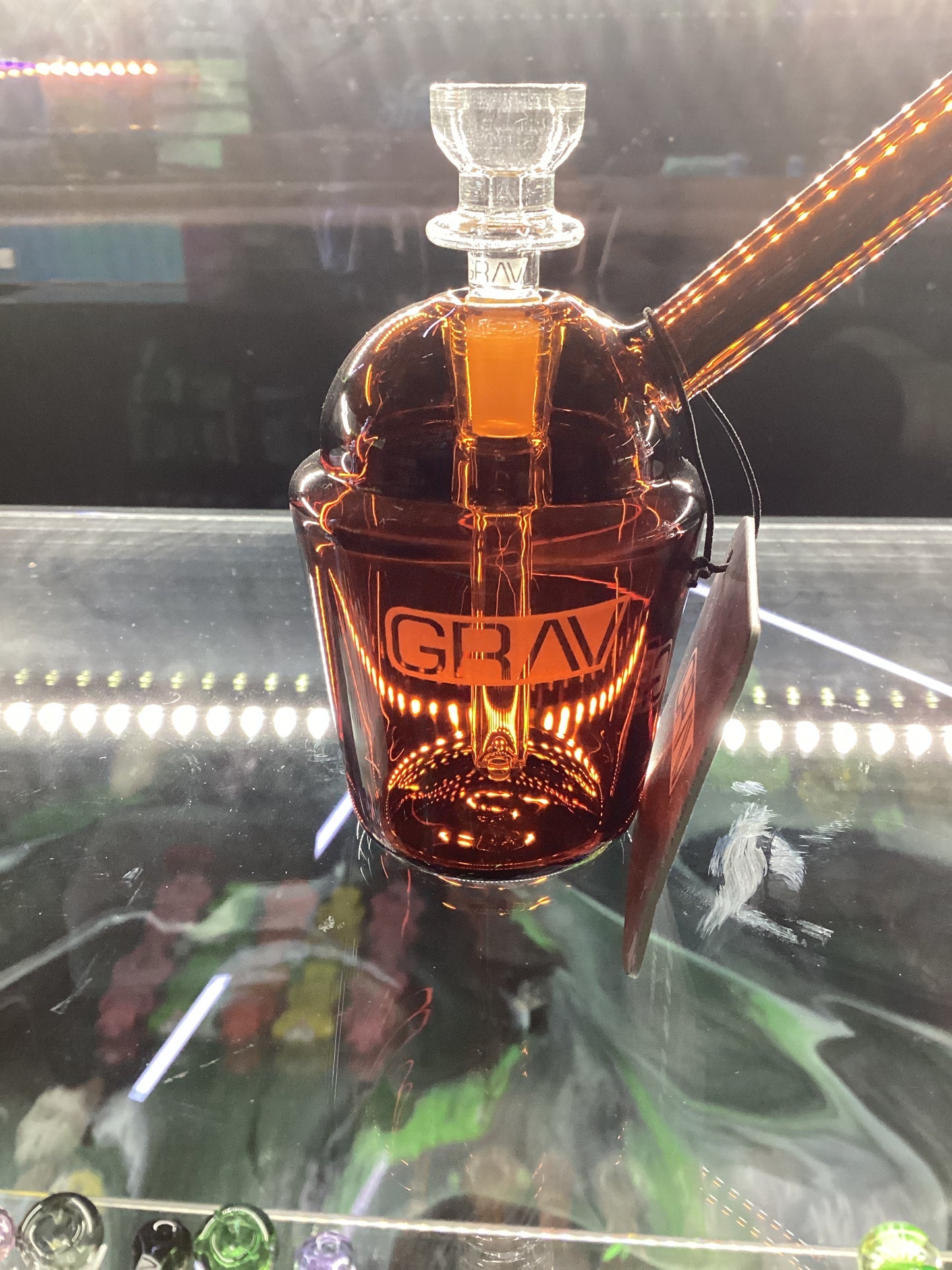 Grav slush cup pocket bubbler amber