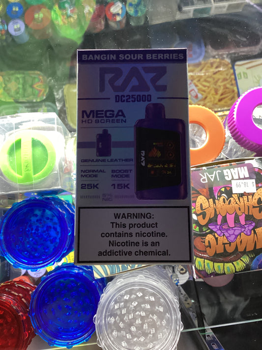 Raz dc25000 25k puffs banging, sour berries