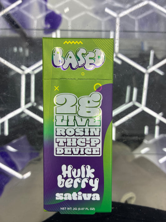 Based 2g live rosin thc-p device hulk berry sativa