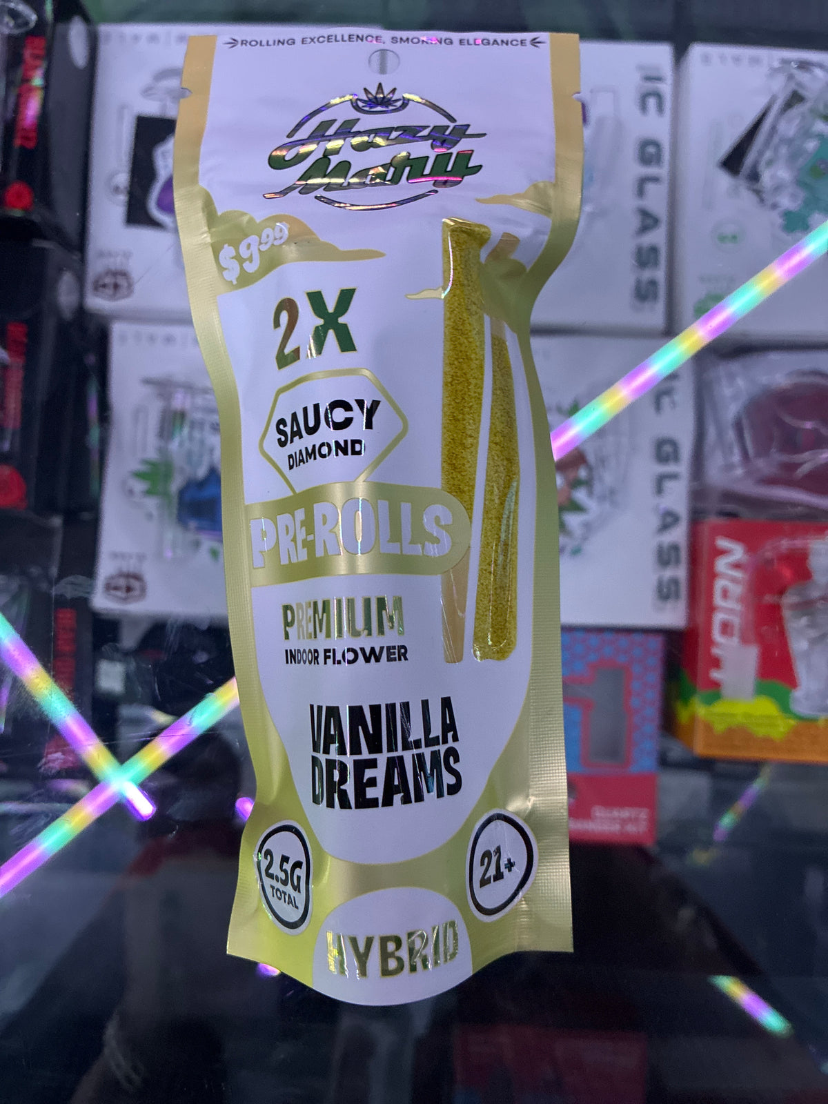 Hazy Mary 2x saucy diamond pre-roll 2.5g vanilla dream hybrid
