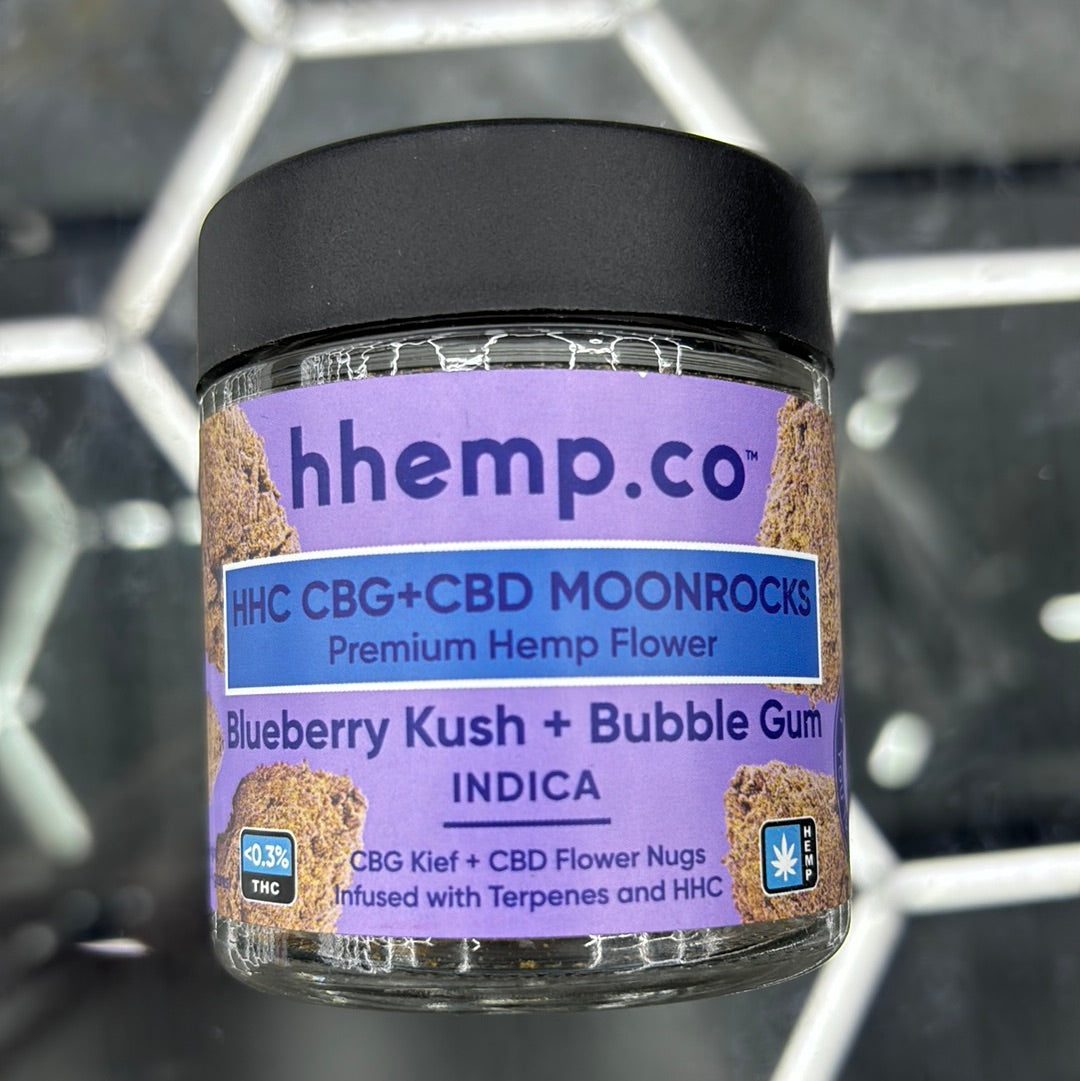 Hemp co blueberry Kush, plus bubblegum Indica