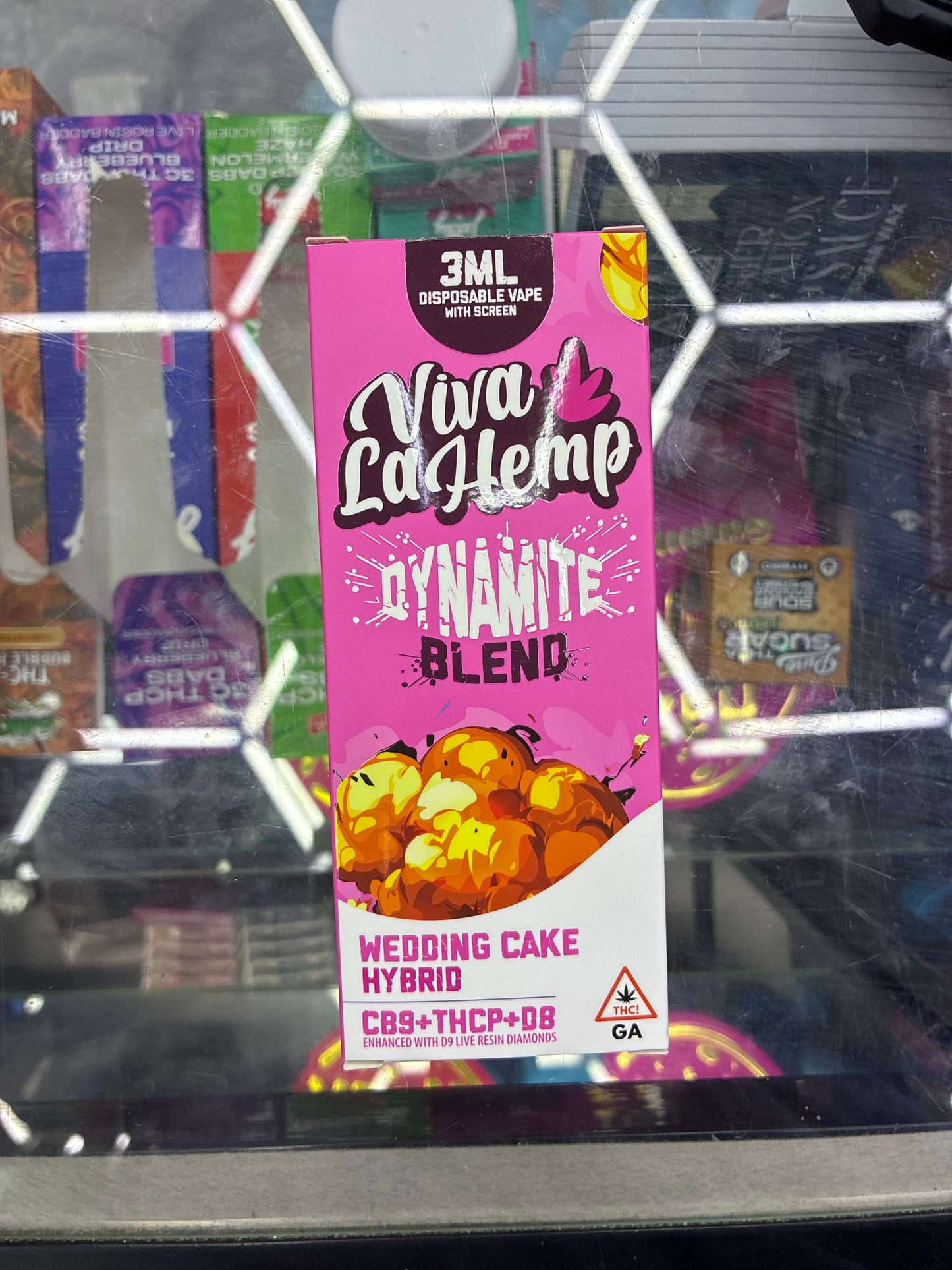 Viva la hemp dynamite blend cb9+thcp+d8 3ml hybrid wedding cake