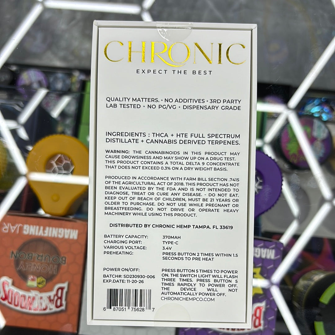 Chronic lemon cherry gelato indica 3g disposable