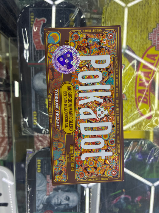 Polkadot Belgian milk chocolate torrone delight