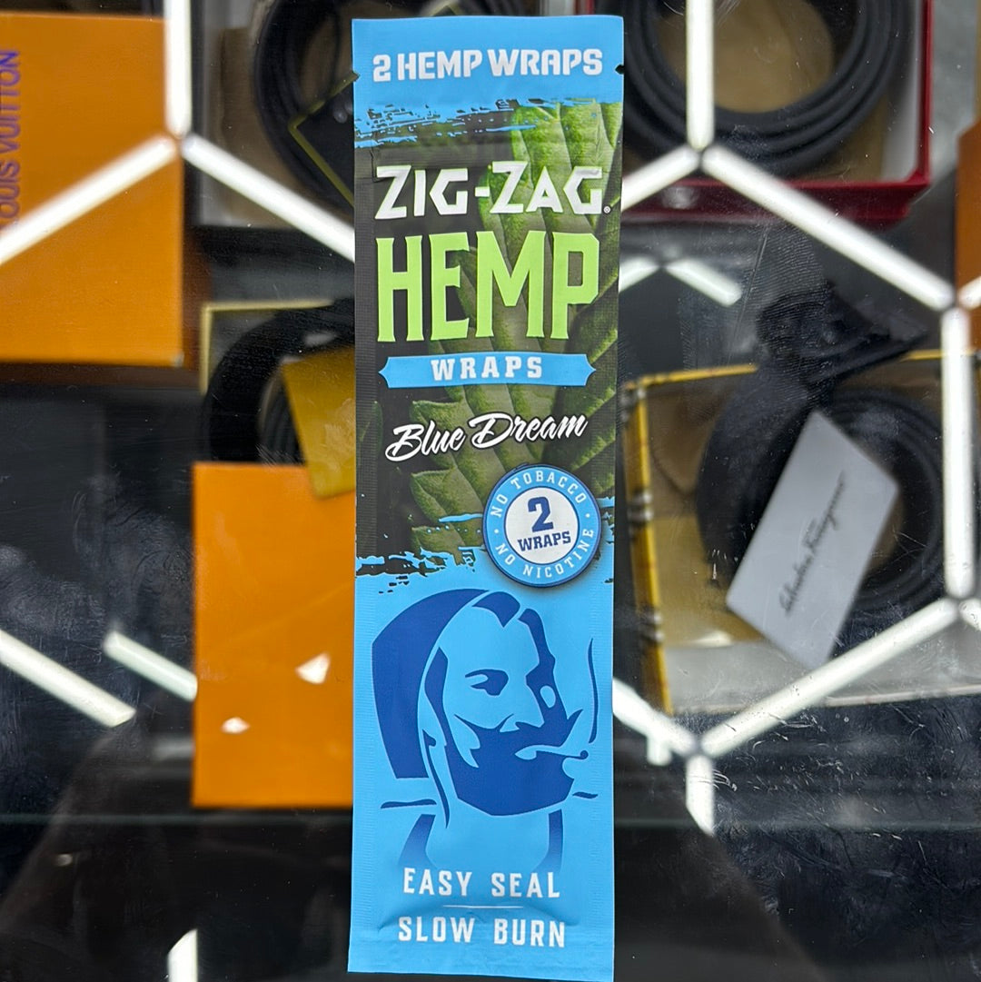 Zig-zag hemp wraps blue dream