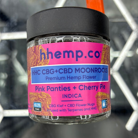 Hemp co pink panties, plus cherry pie, Indica