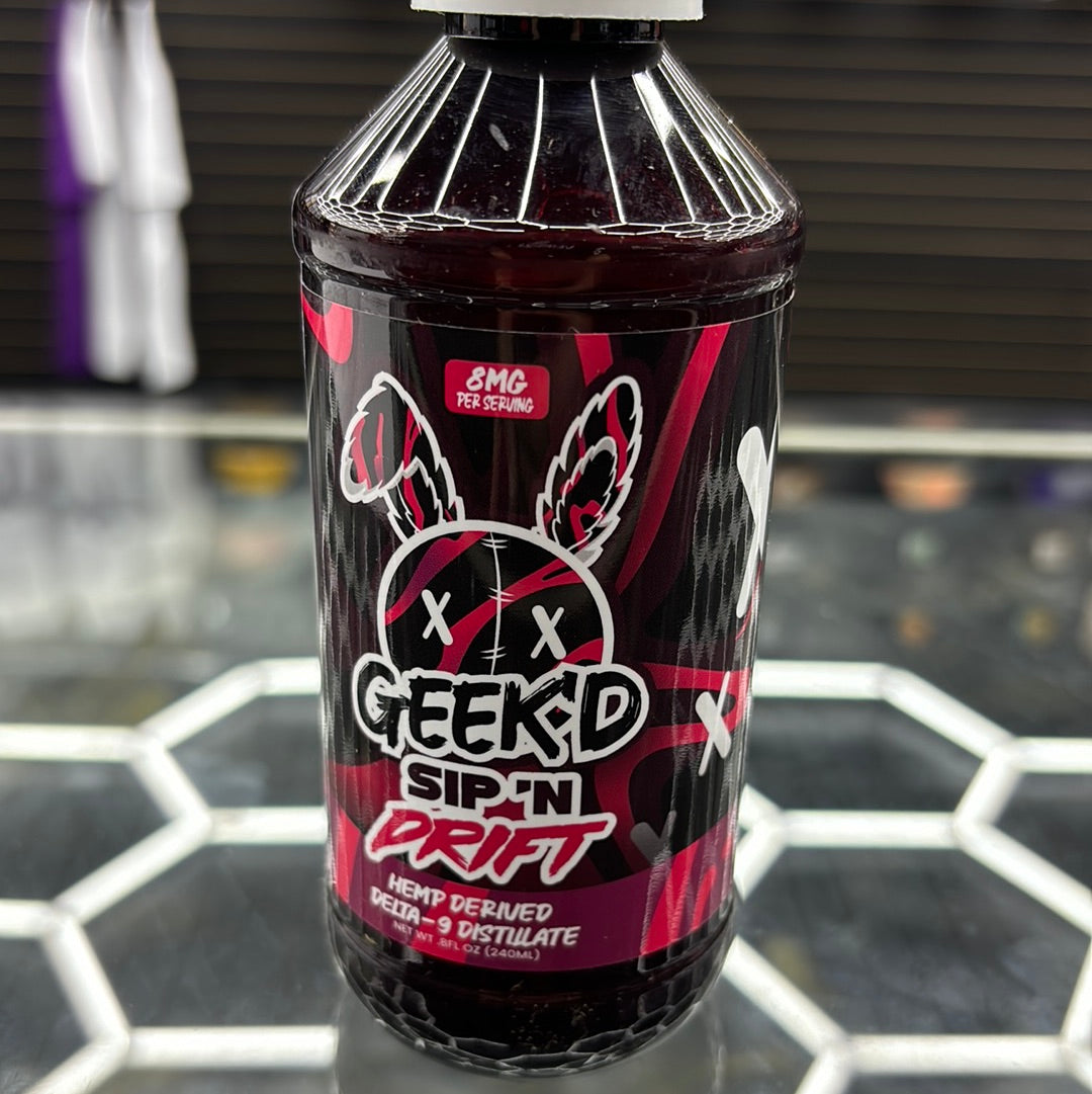 Geek,d sip in drift, hemp derived Delta9 distillate