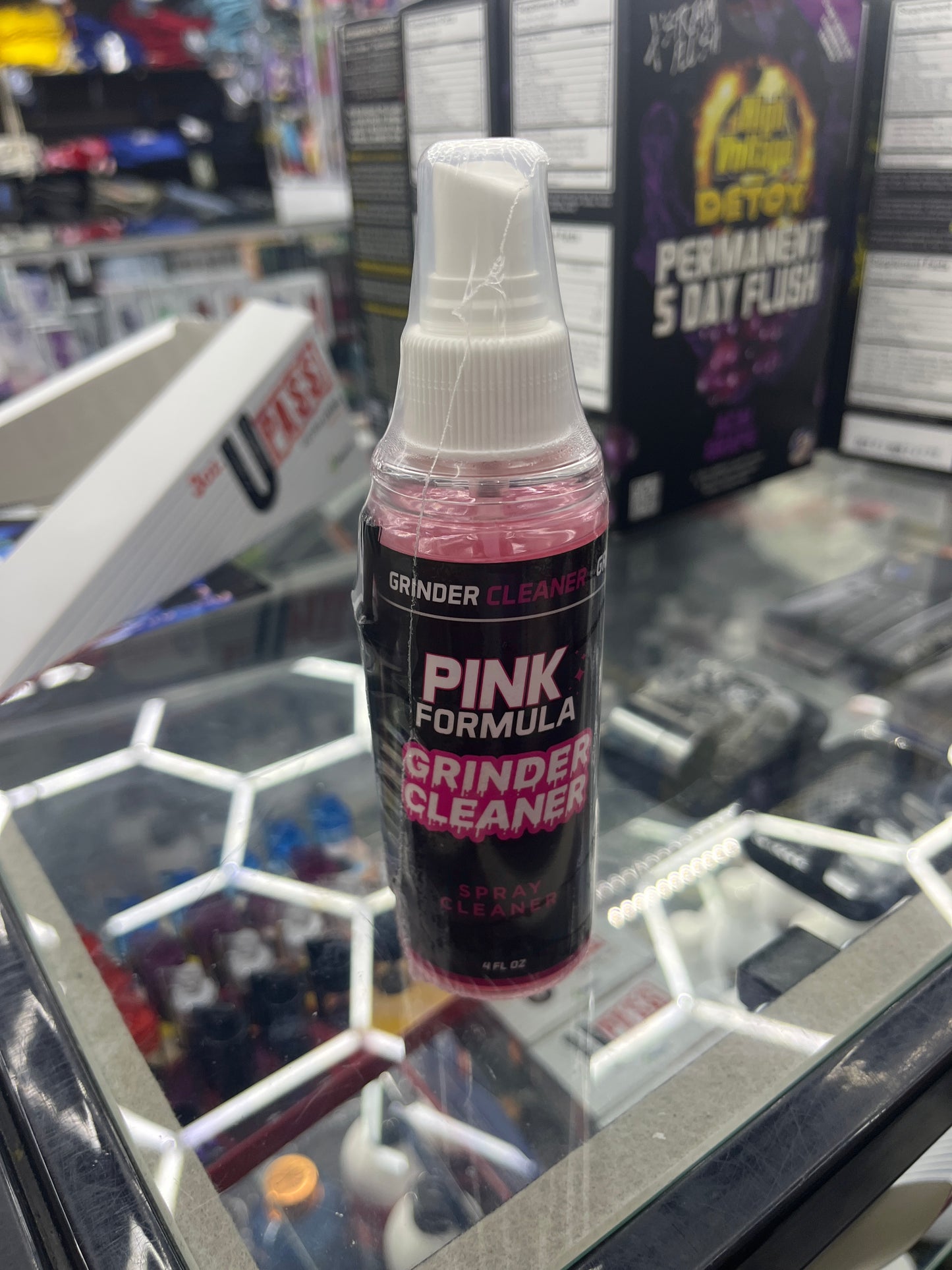 Pink formula grinder cleaner 4oz