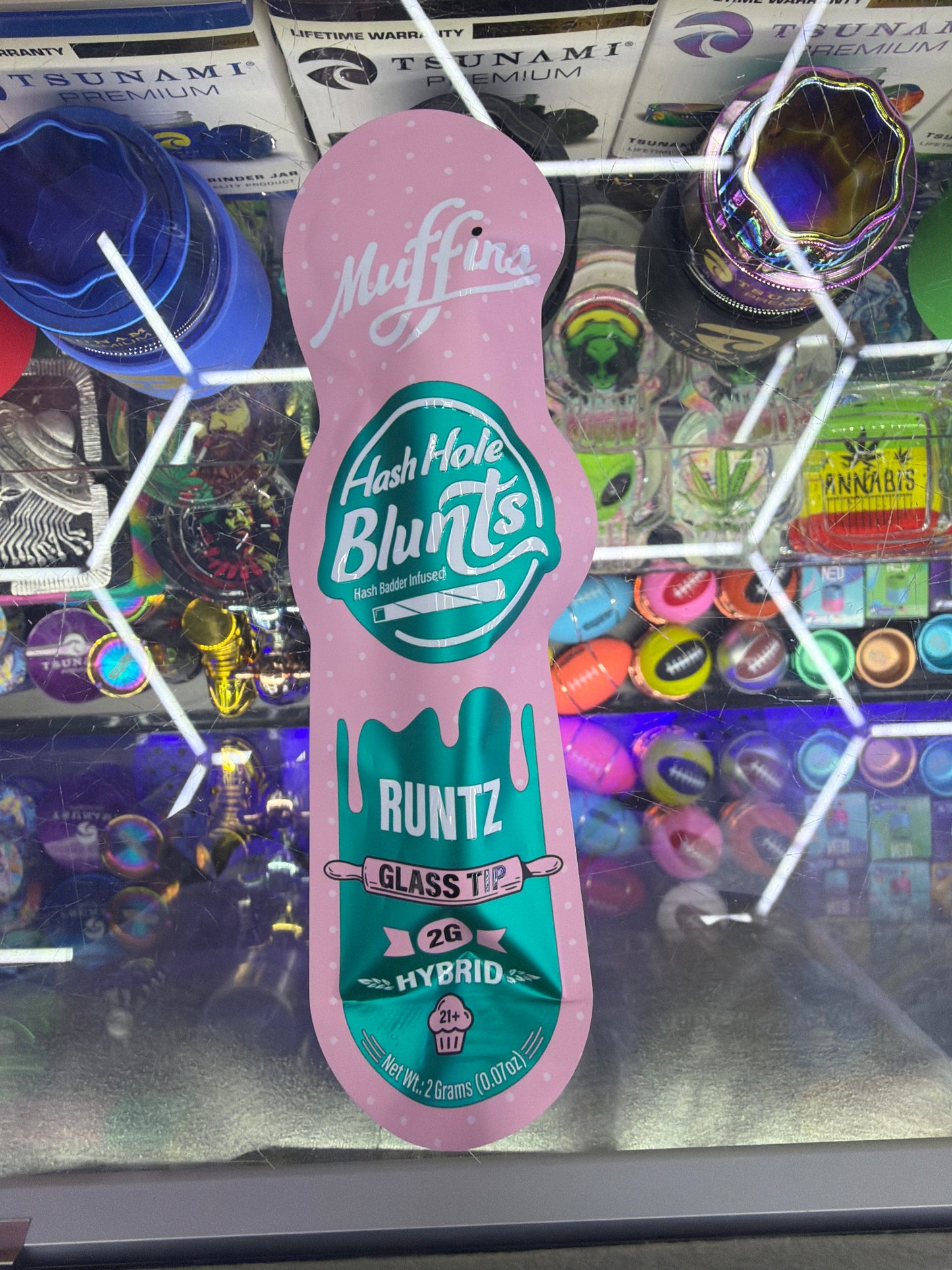 Muffin HashHole Blunt 2g glass tip hybrid runtz