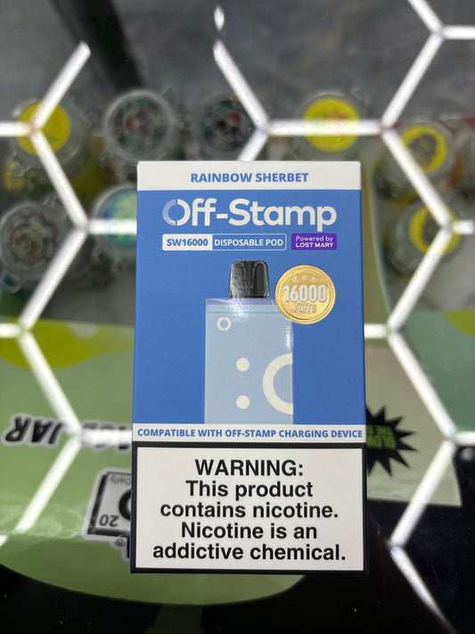 Off stamp pod rainbow sherbet