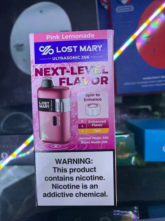 Lost Mary ultrasonic 35k next level flavor pink lemonade