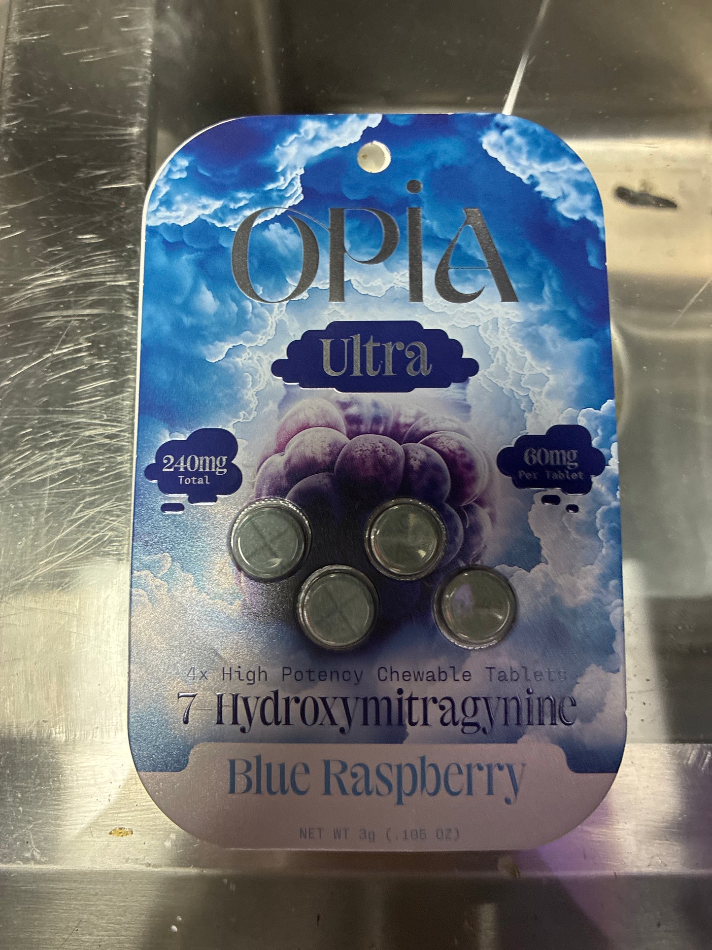 Opia 4 pack high potency 60mg blue raspberry 4 pack
