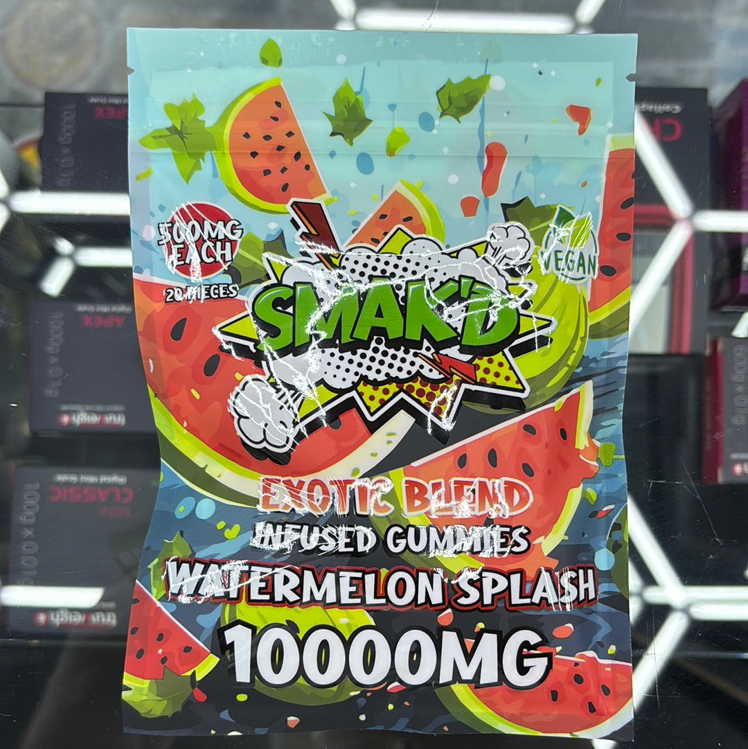 Smak’d exotic blend watermelon, splash 10,000 MG ￼