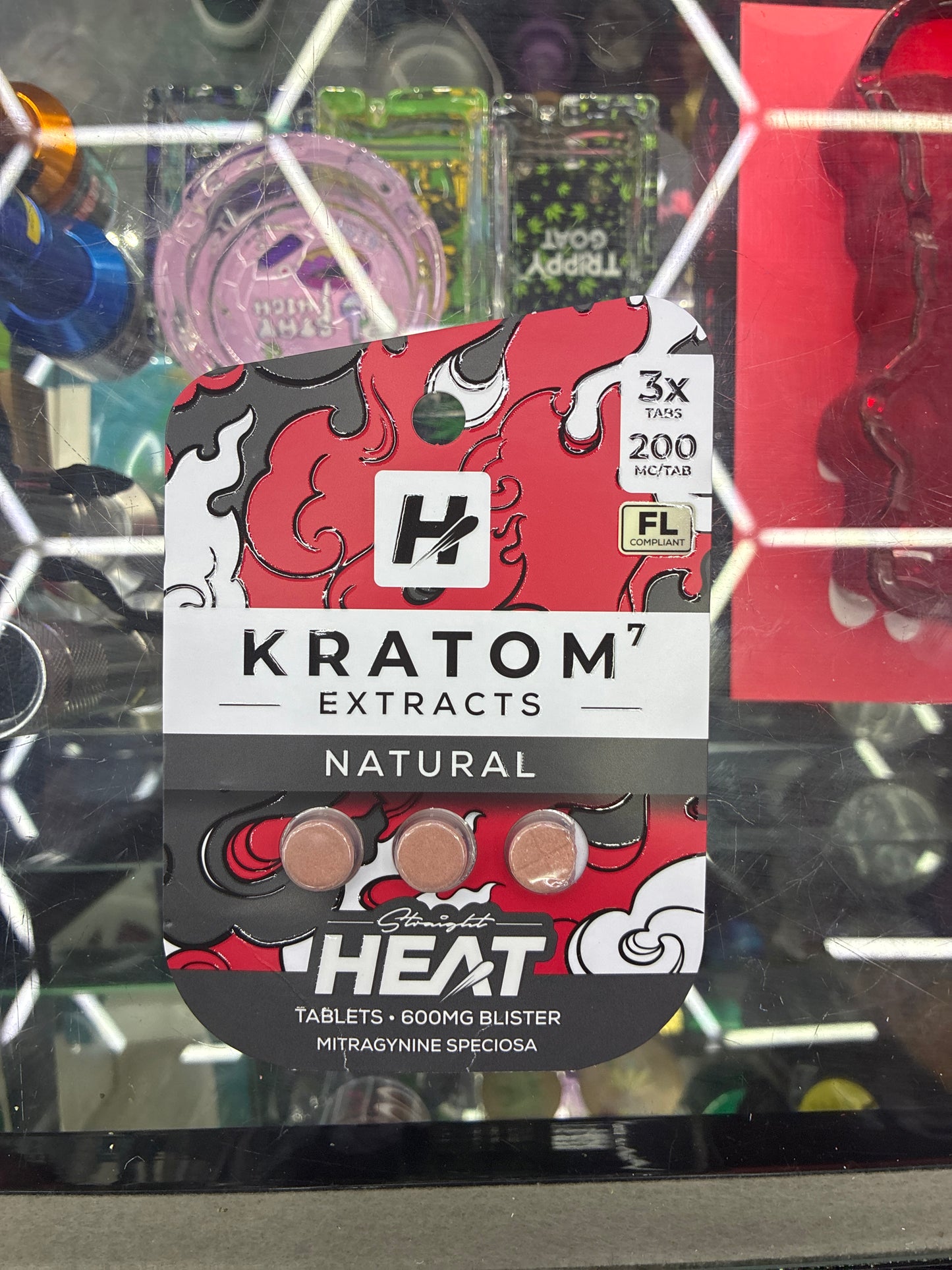 Heat kratom extracts natural 200mg x3ct