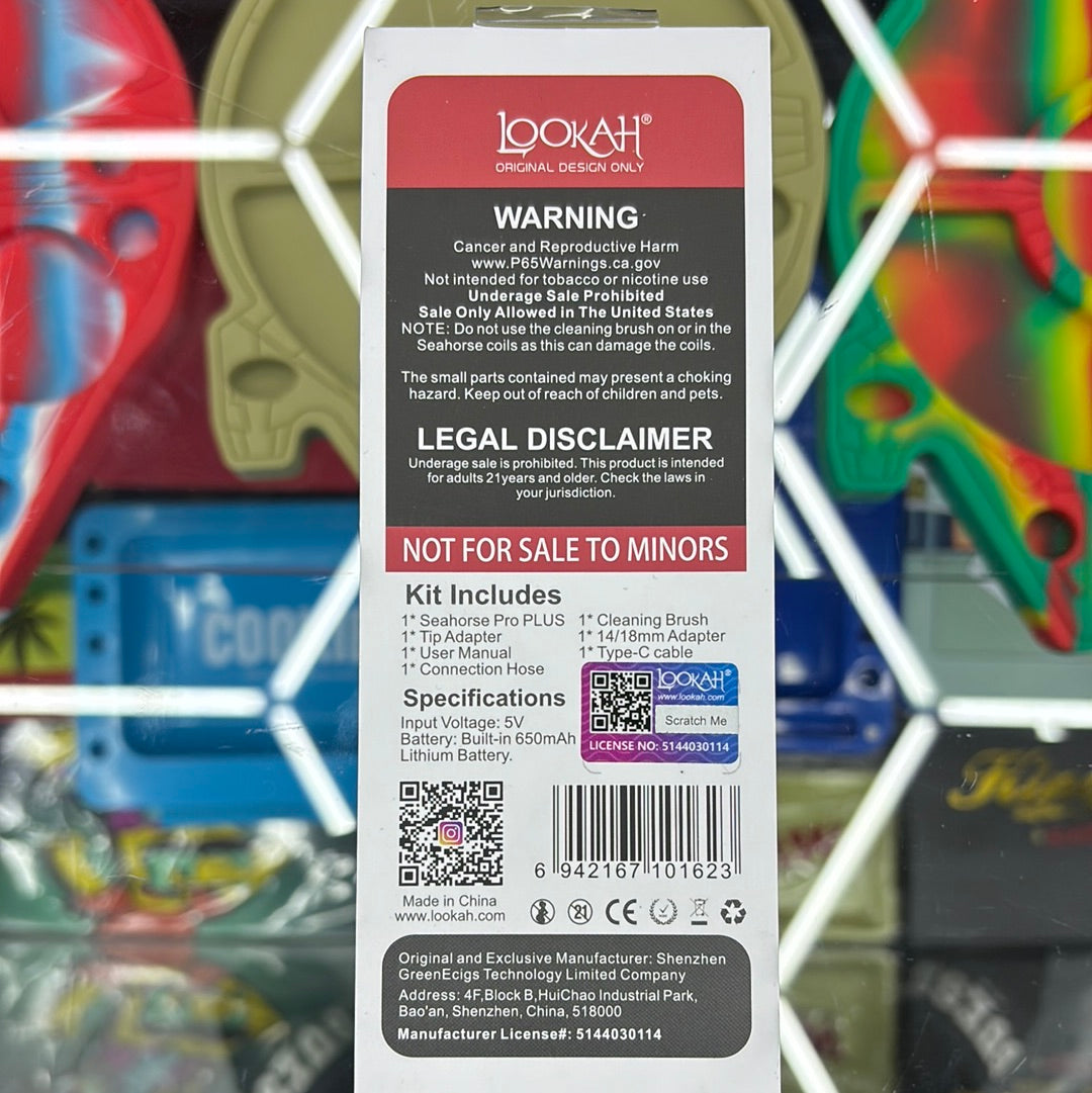 Lookah seahorse pro plus purple & black splattered dots