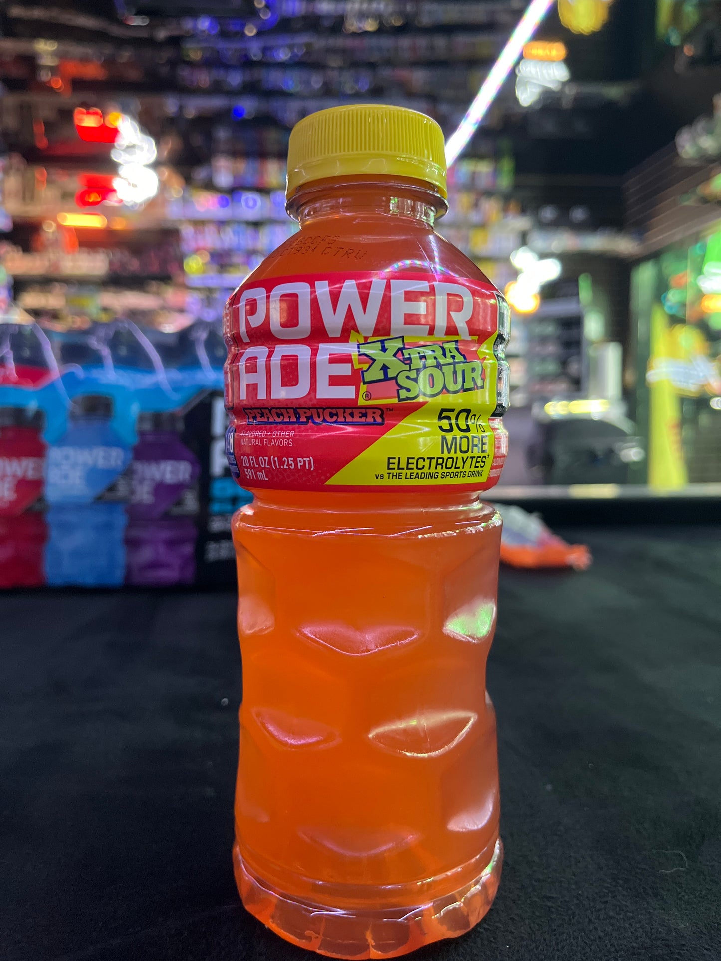 Powerade xtra sour peach pucker 20floz