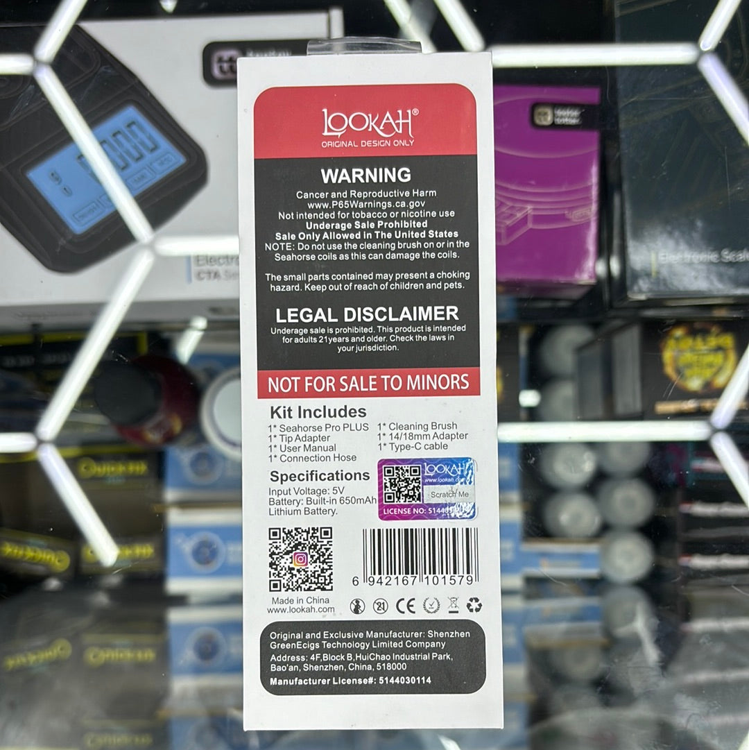 Lookah seahorse pro plus orange& black splattered dots