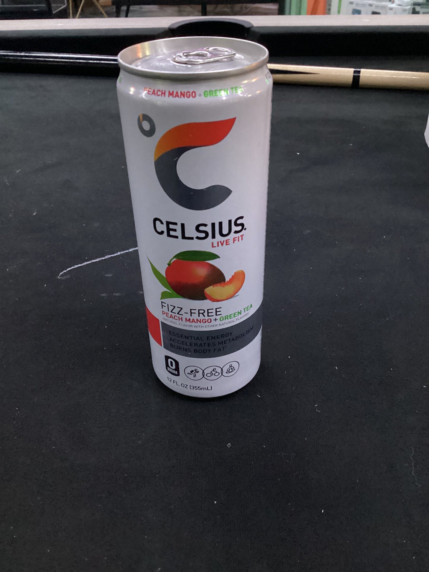 Celsius fizz free peach mango + green tea 12oz
