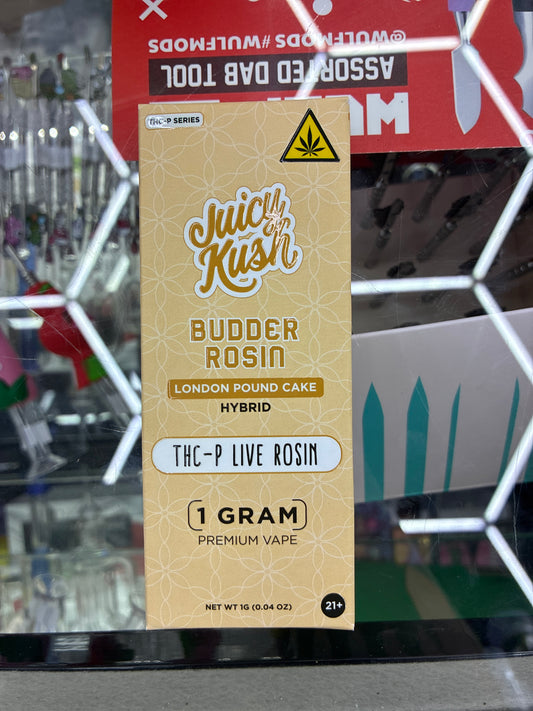 Juicy kush budder rosin 1g vape London pound cake hybrid