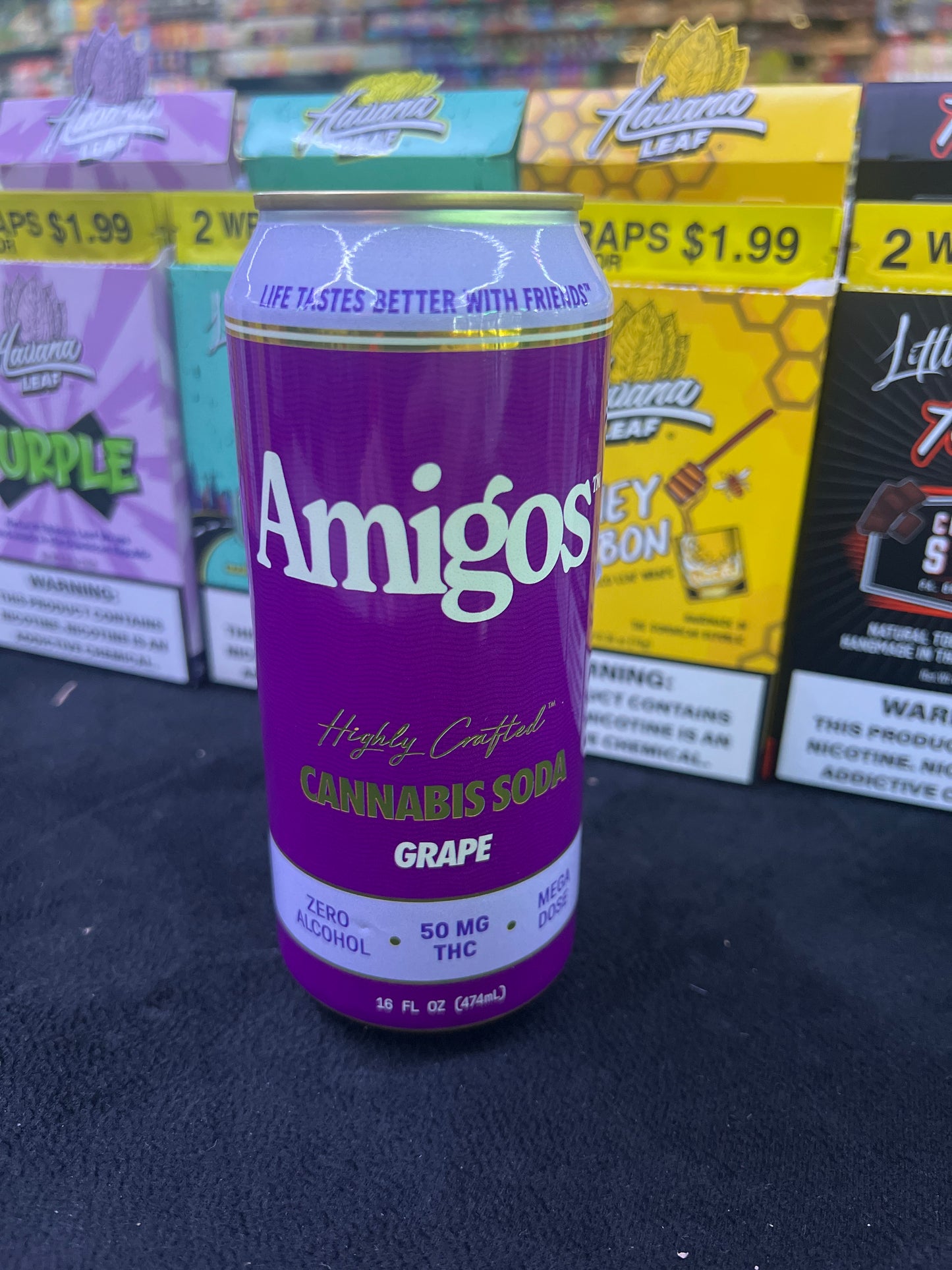 Amigos grape cannabis soda