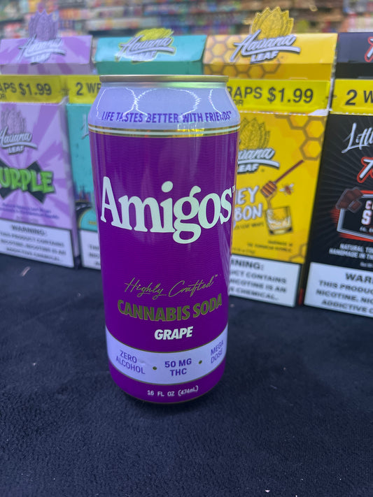 Amigos grape cannabis soda