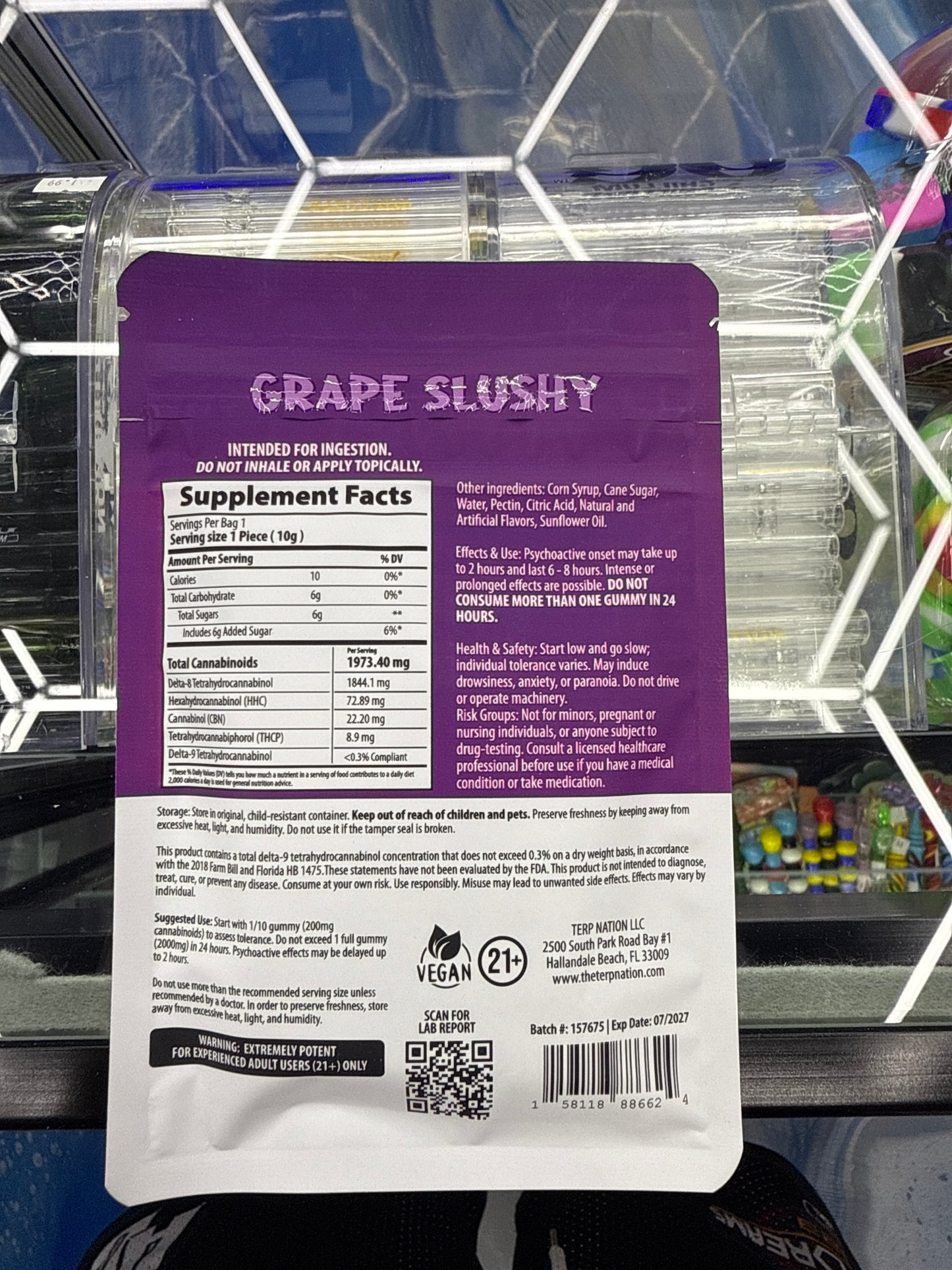 Smakd THC gummies grape slushy 5 count