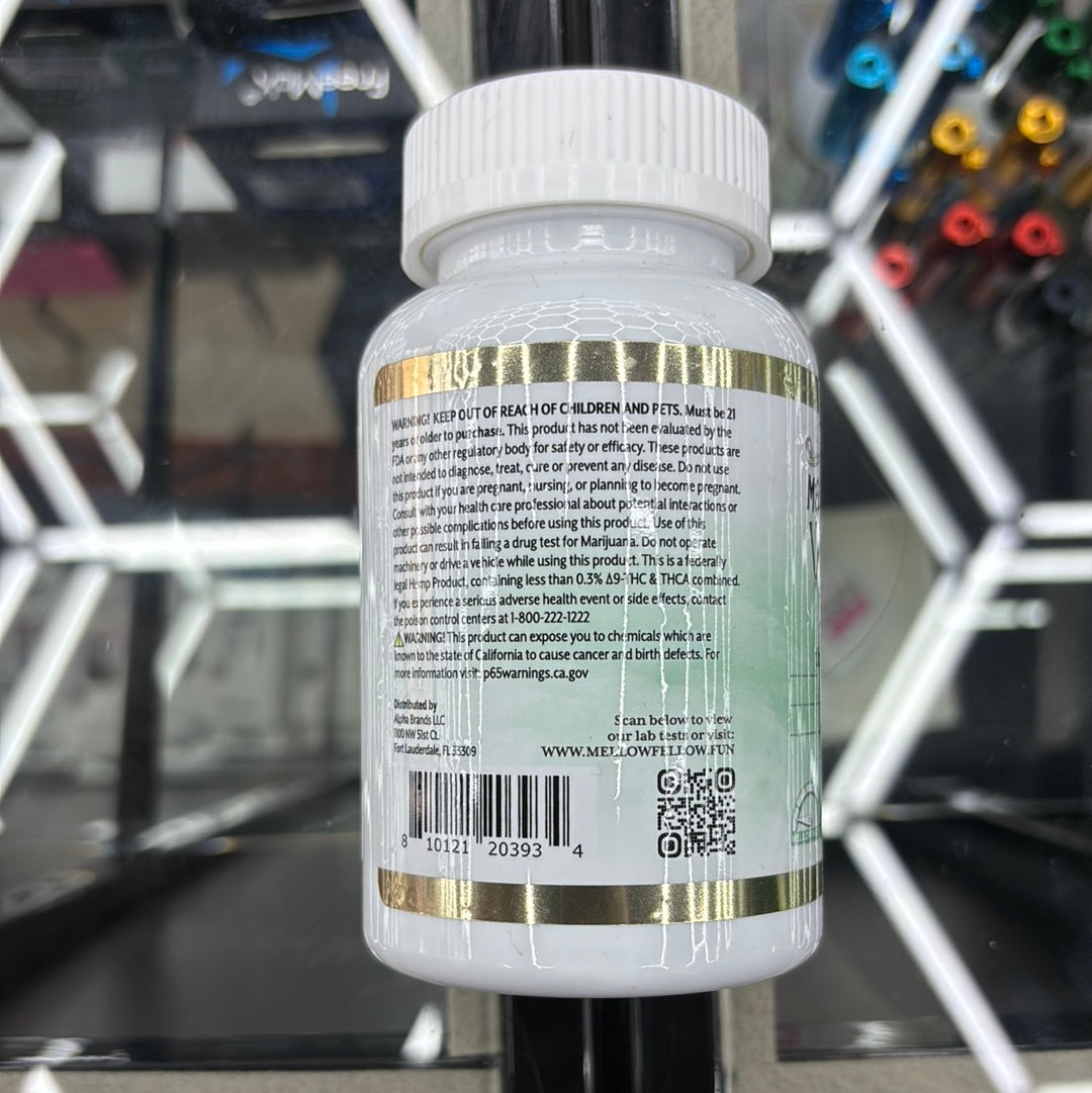 Mellow fellow wellness that illuminate blend extended release THCV plus CBD 600 MG 30 gummy’s tropic medley