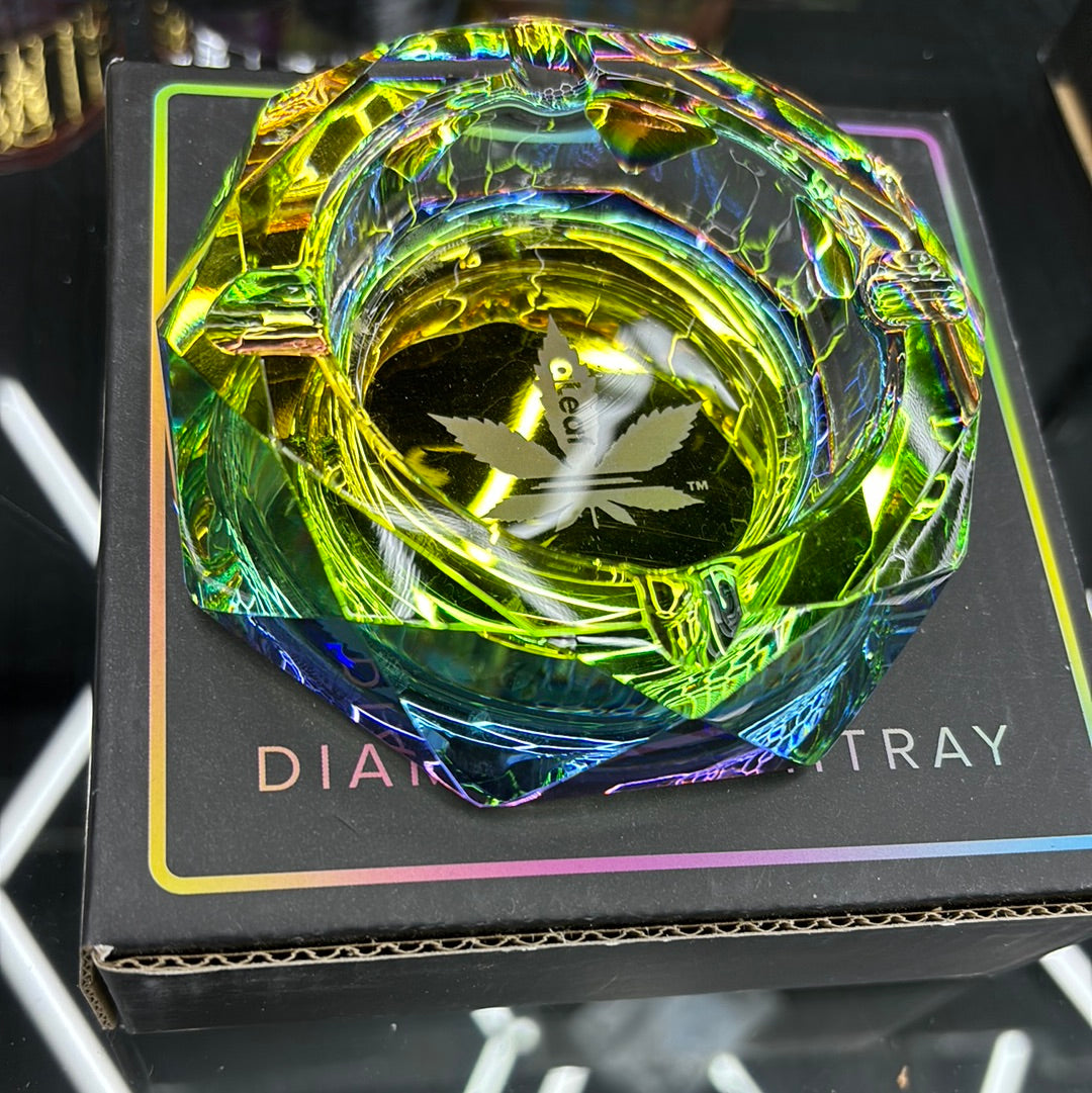 Aleaf rainbow, glass ashtray