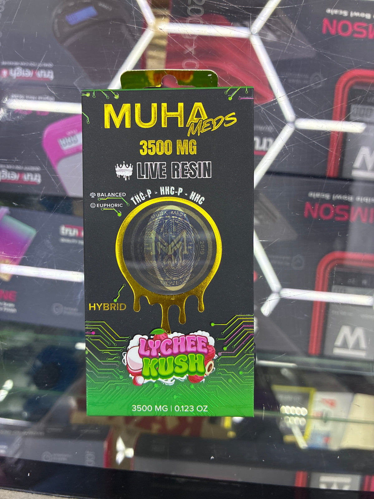 Muha meds 3500mg melted diamonds Lychee Kush Hybrid