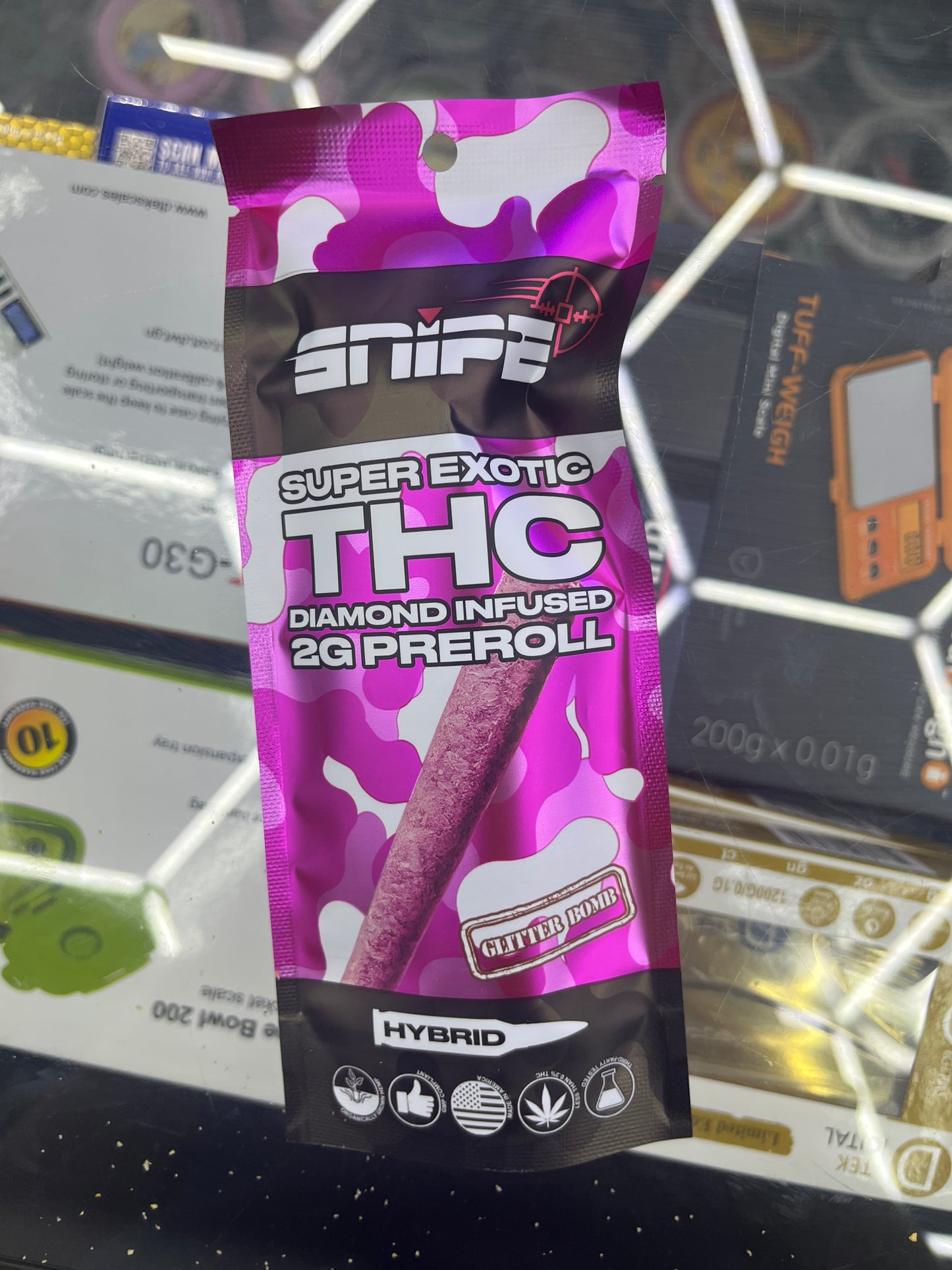 Snipe 2g thcp super exotic diamond preroll glitter bomb hybrid