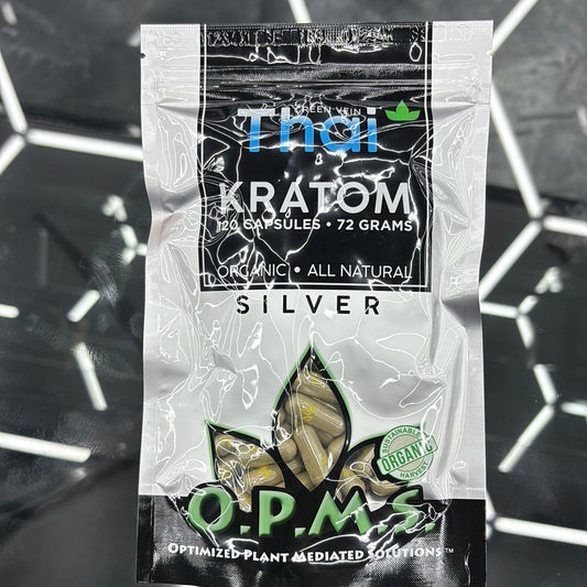 Opms kratom thai , green vein, silver 120ct
