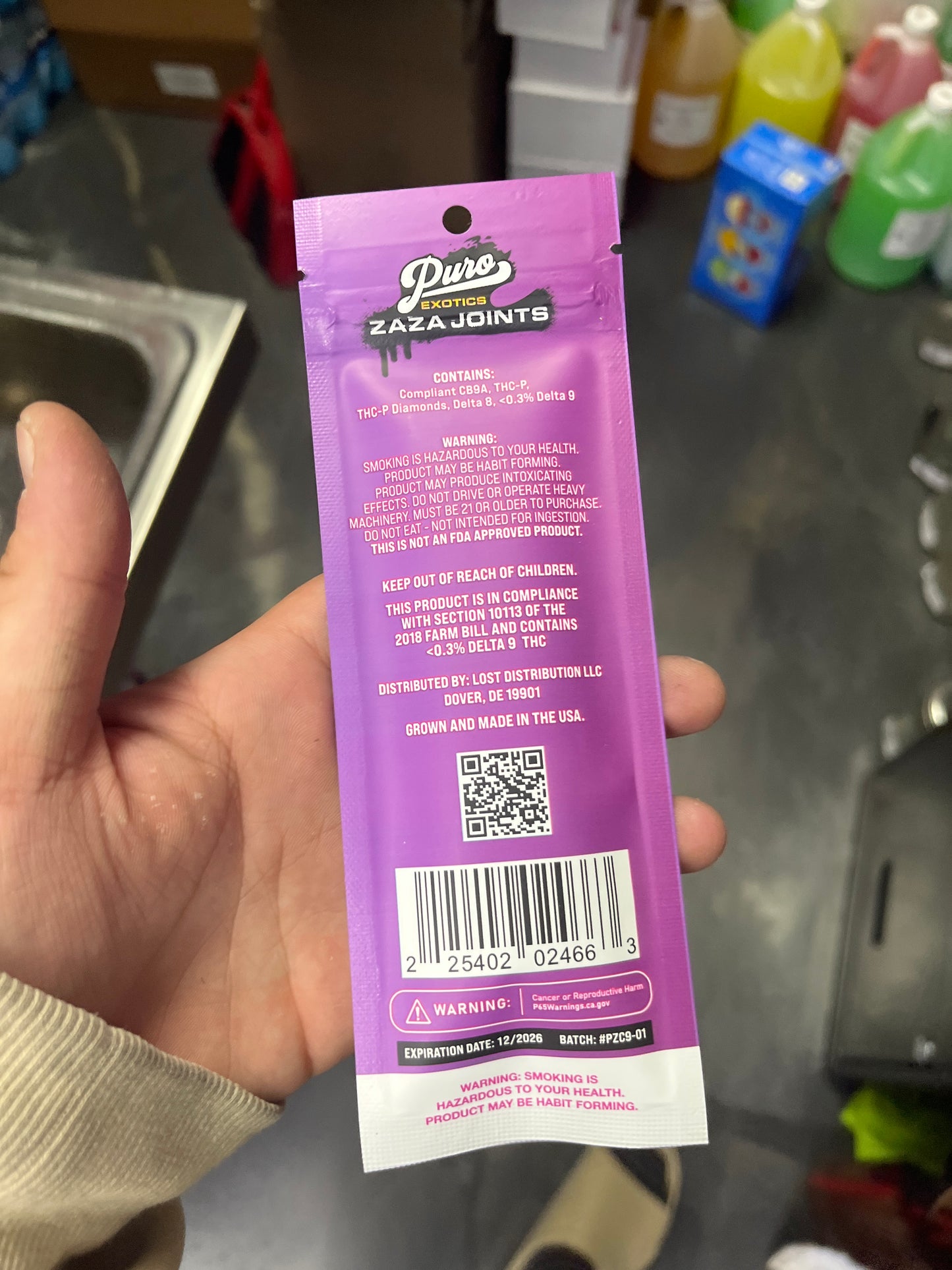 Puro exotics Zara joints CB9A thcp prerolls gelato 41 sativa