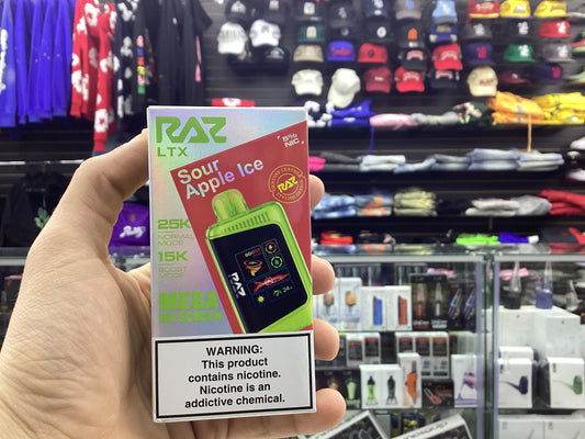 Raz ltx dc25000 25k puffs sour apple ice