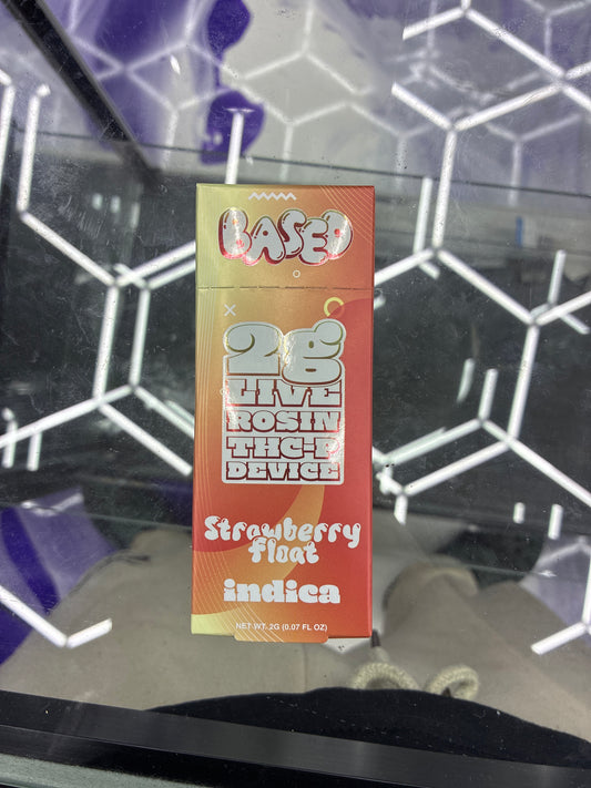 Based 2g live rosin thc-p device strawberry flat indica