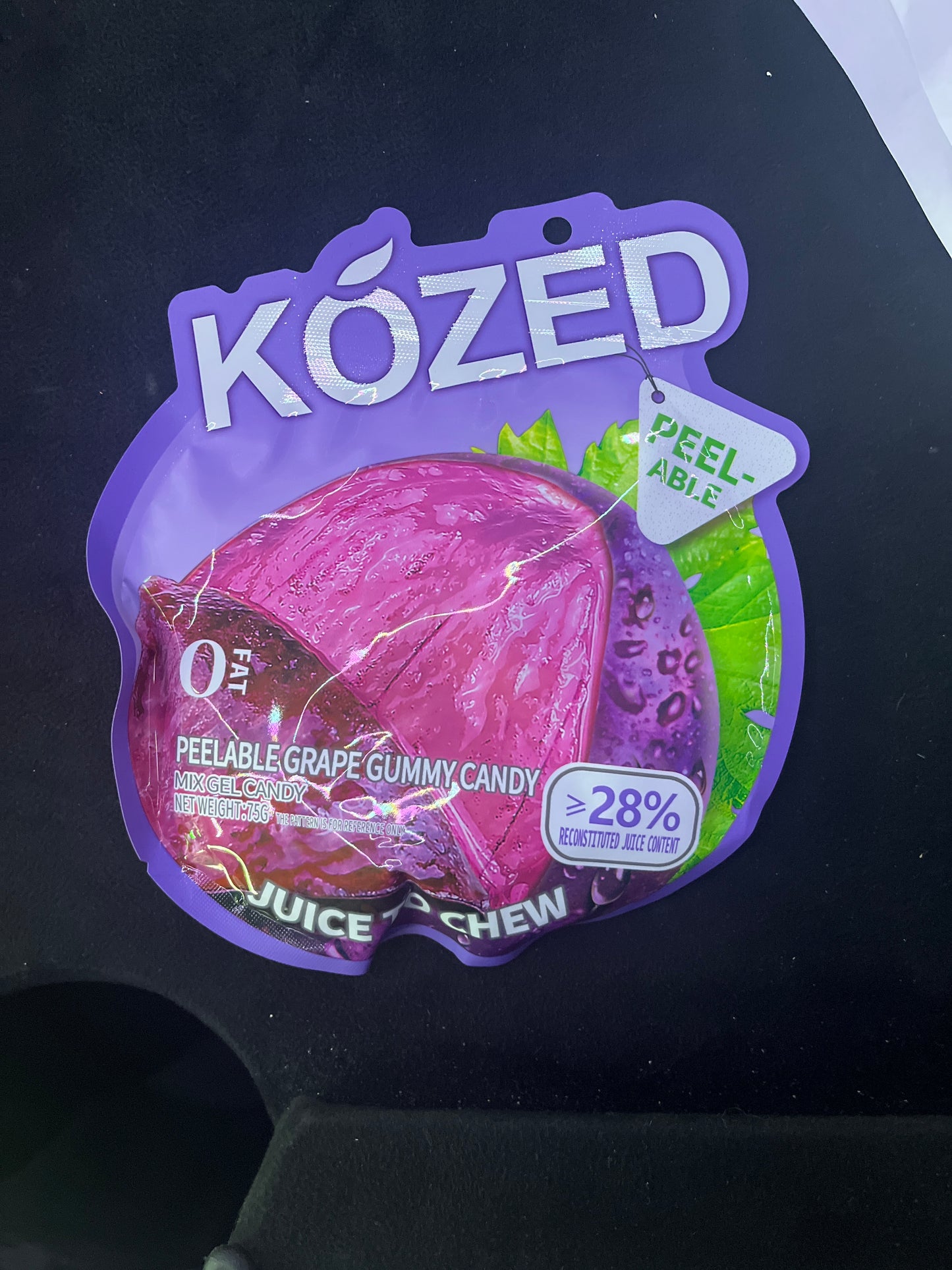 Kozed peelable grape gummy candy