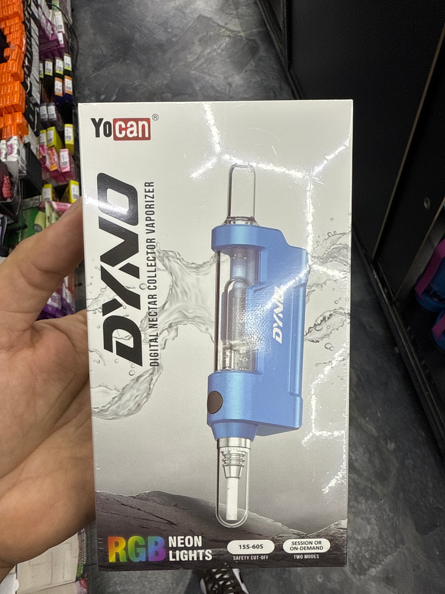 Yocan dyno digital nectar, collector vaporizer with water function perk blue