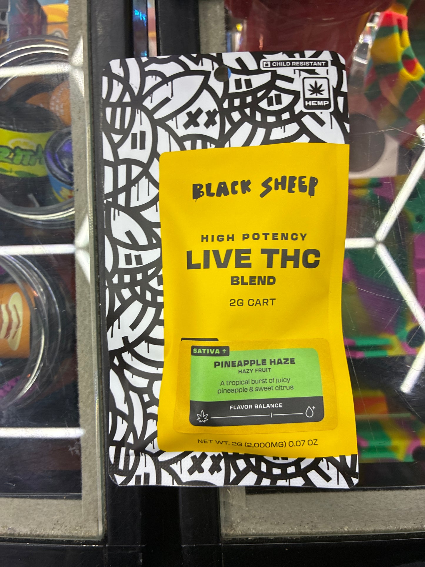 Black sheep live thca blend 2g cartridge pineapple haze sativa