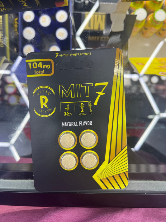 Renew 26mg 4ct kratom 7-hydroxy tablets natural flavor