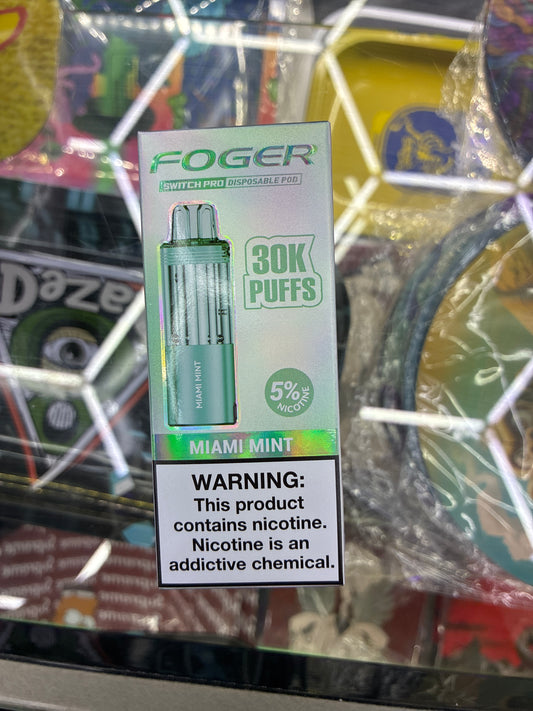 Fogger switch pro disposable pod 30k puffs Miami mint