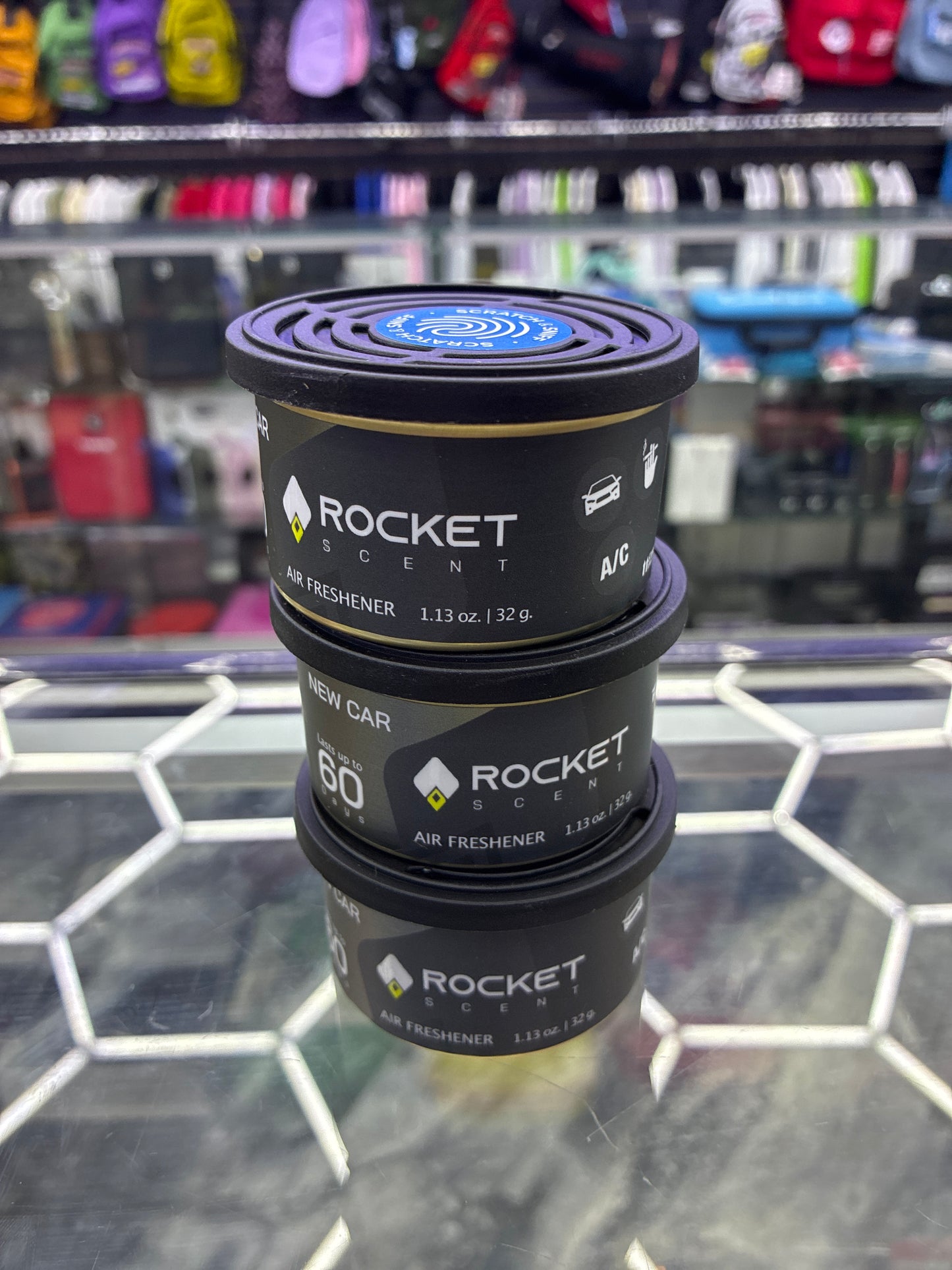 Rocket scent air freshener new car