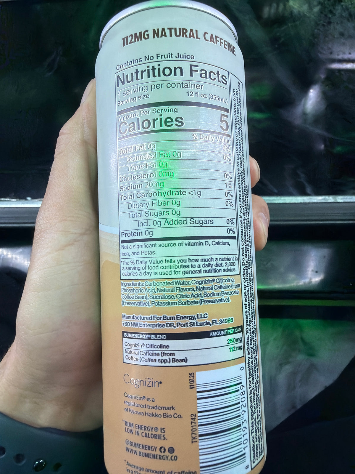 Bum Energy 112mg Cream Soda