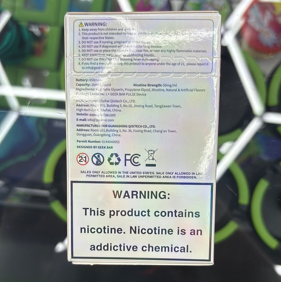 Geek bar pulse sour apple, blow, pop ￼