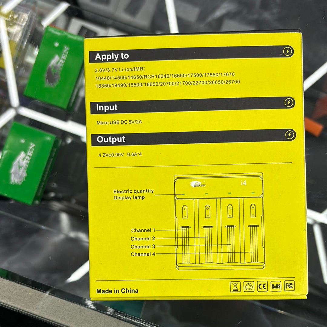 Imren 4 battery vape charger