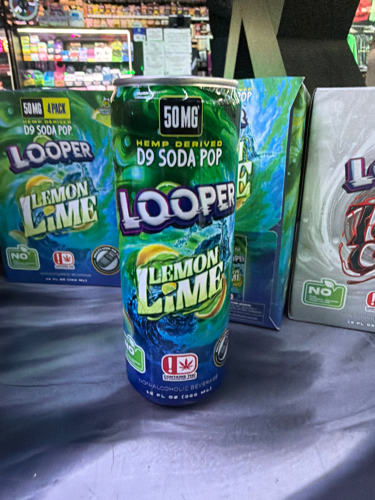 Looper delta soda pop Lemon Lime 50mg 12floz