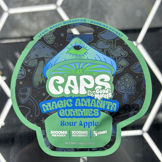 Caps, magical mushrooms, sour apple 5000 mg