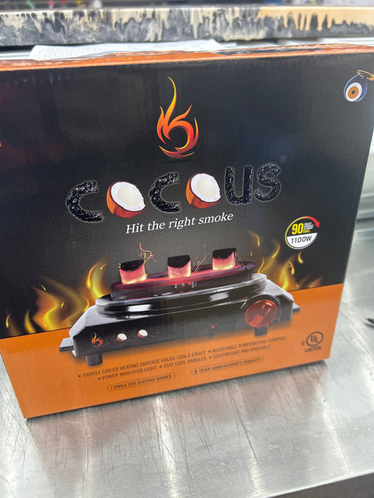 Cocous flat charcoal burner
