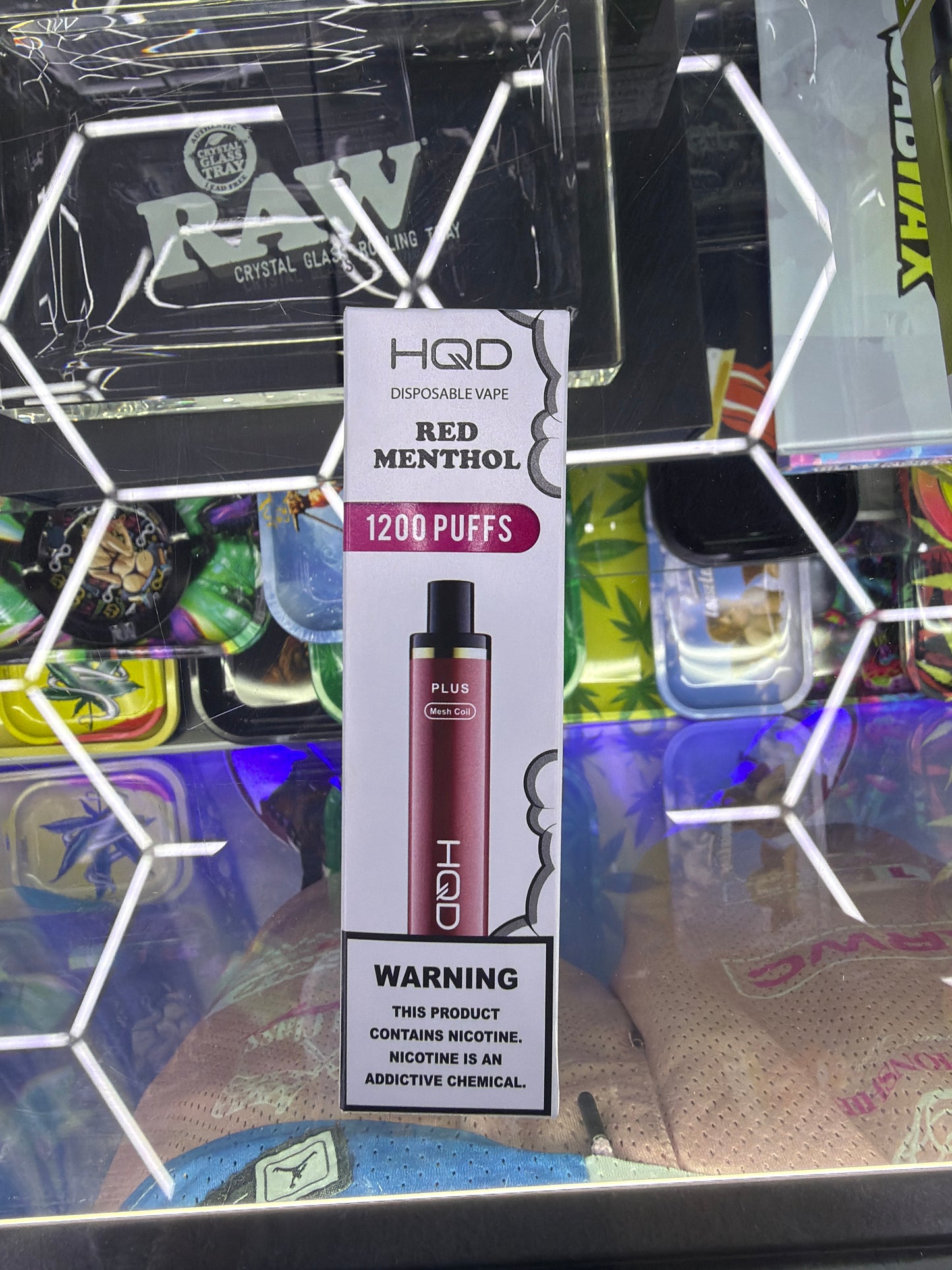 HQD 1200 puffs curvie plus Red Menthol